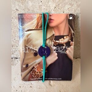 Purple Bracelet with Green Cord